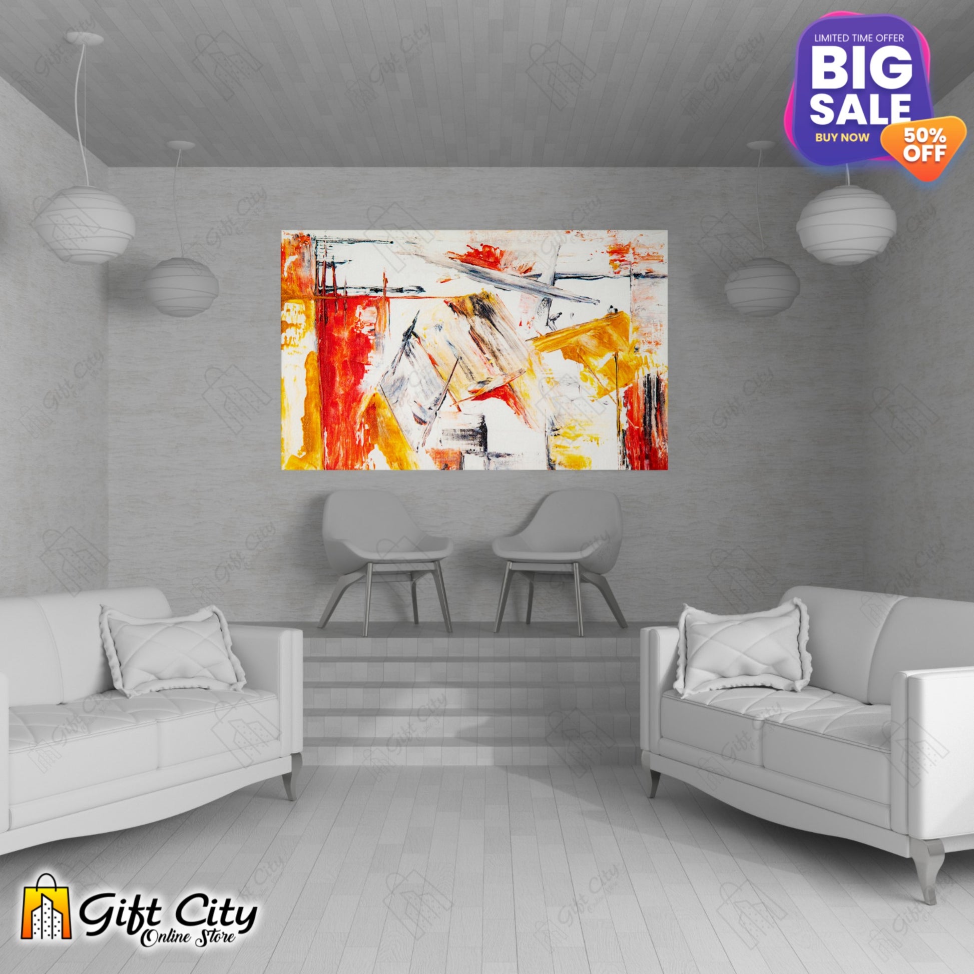 Crazy Abstract Art Canvas Painting