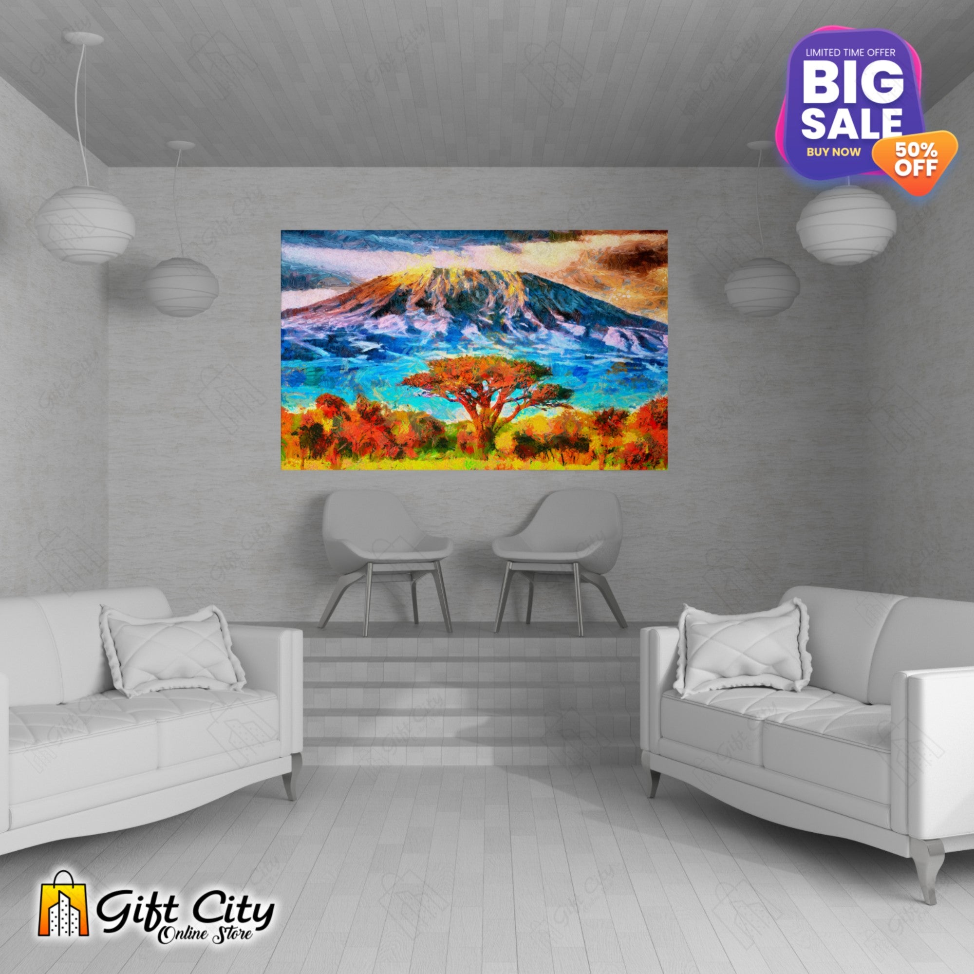 Mount Kilimanjaro Canvas Painting