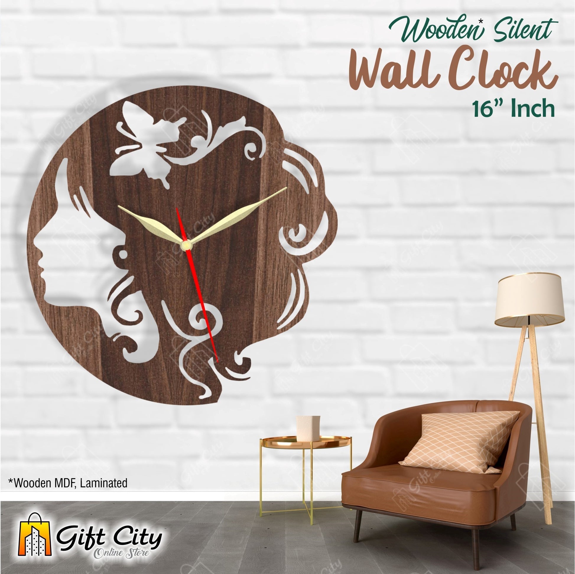 Women Hair Dresser 3D Silent Wall Clock