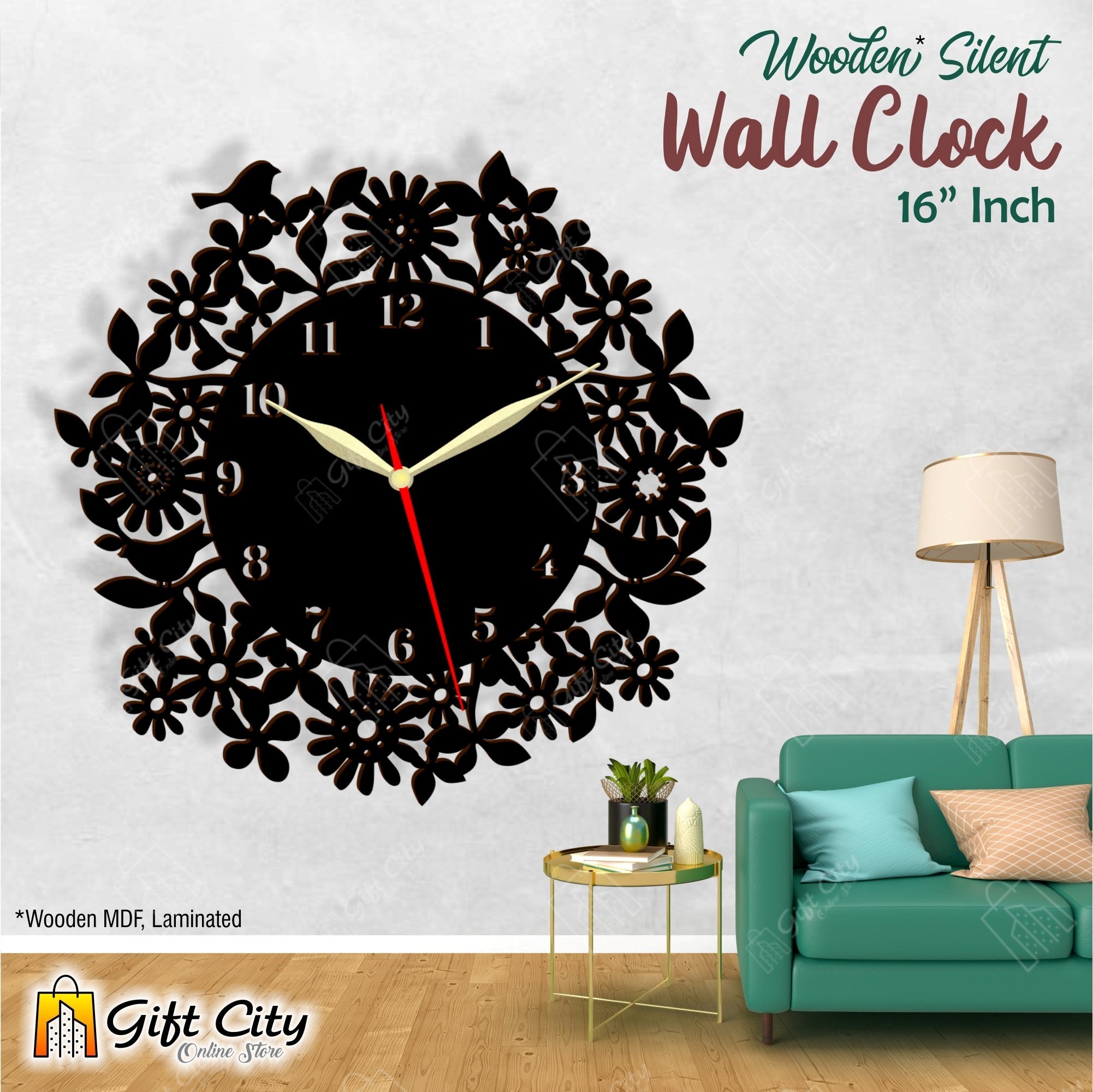 Bird Tree 3D Silent Wall Clock 