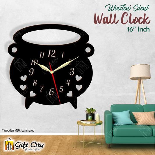 Kitchen Special 3D Silent Wooden Wall Clock