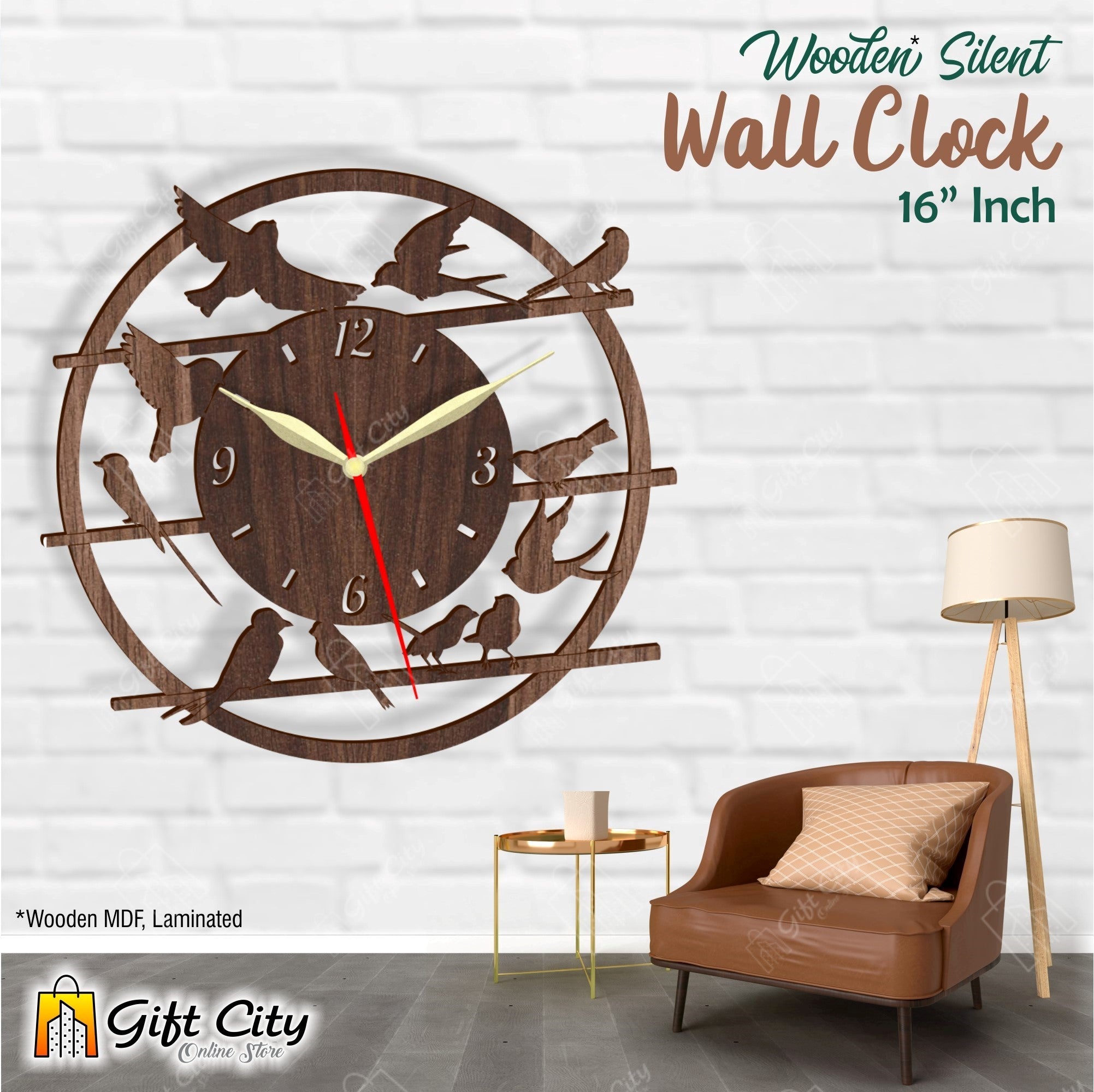 Flying Birds 3D Silent Wall Clock