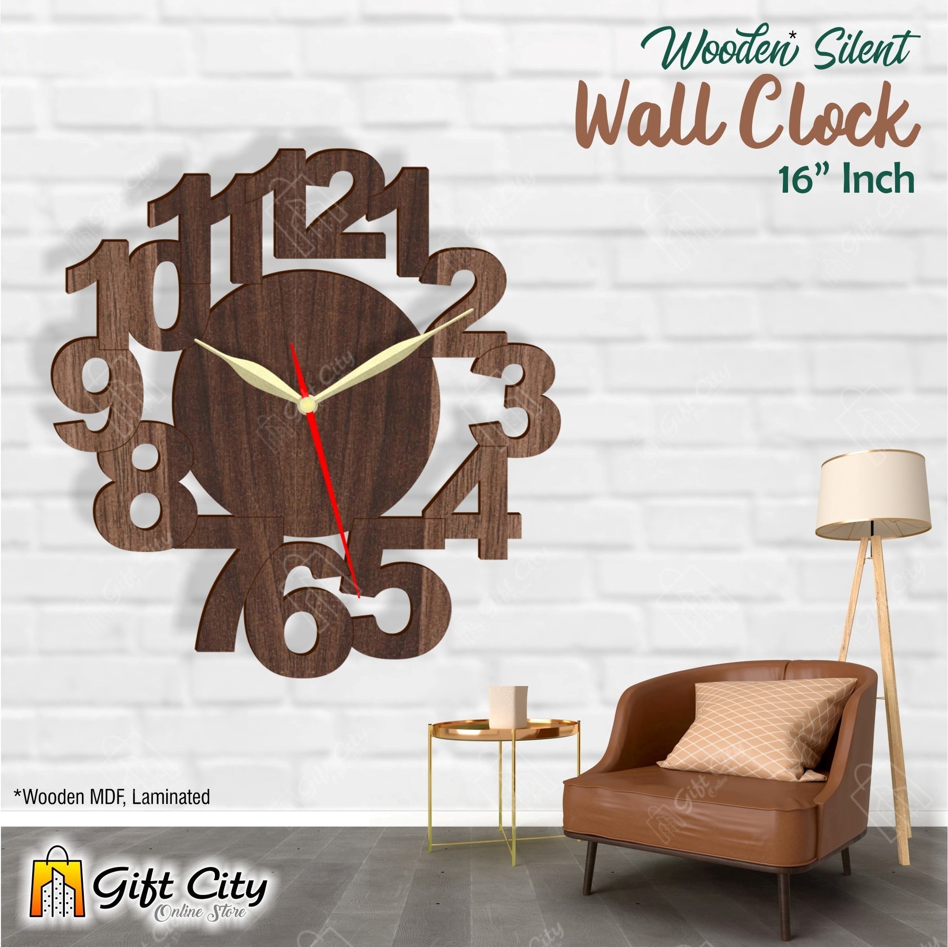 Numbering 3D Silent Wall Clock 