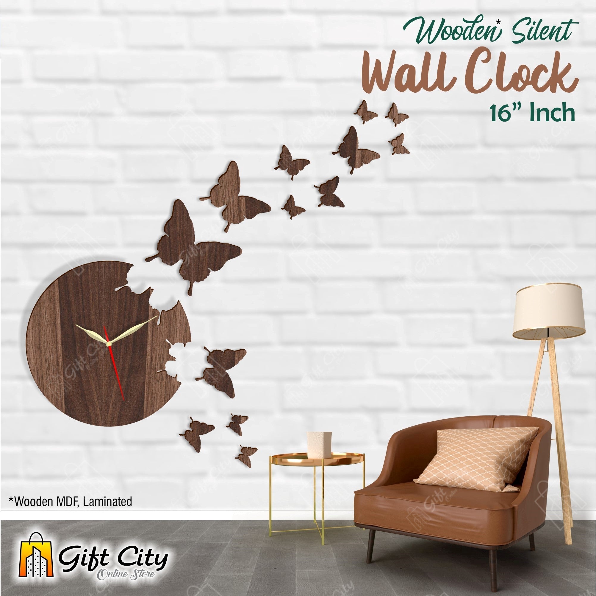 Flying Butterflies 3D Silent Wall Clock