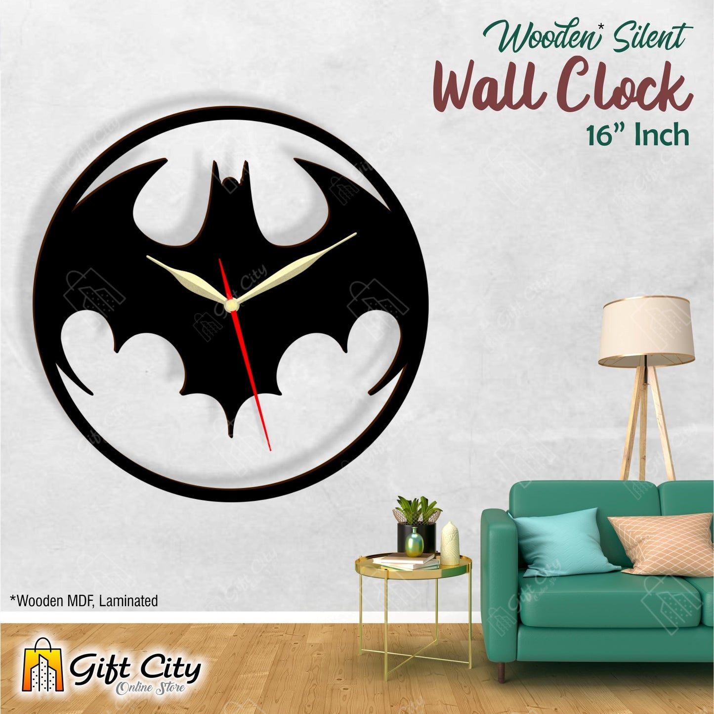 Batman 3D Silent Wall Clock - GIFT City